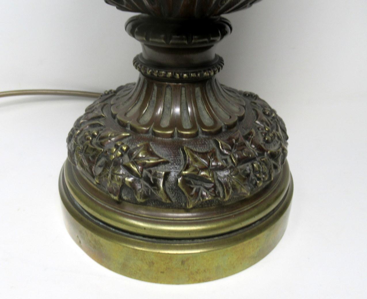 Pair of French Bronze Electric Table Lamps Manner Claude Michel Cloion 2