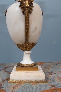 Pair French Candelabras Gilt Marble Louis XVI Revival 1890