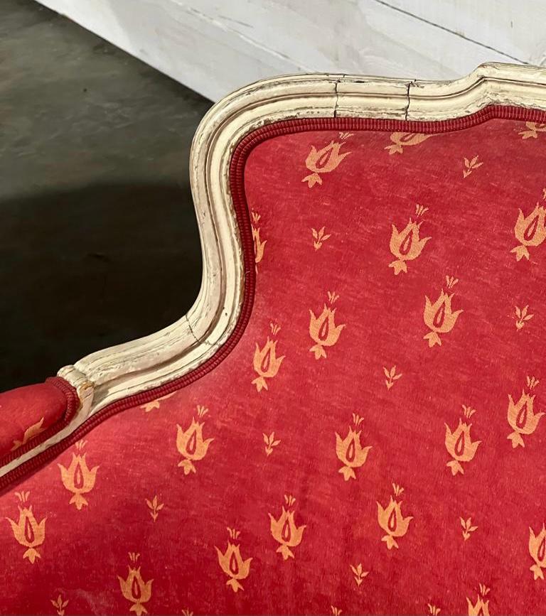 Pair French Comfortable Bergere Arm Chairs For Sale at 1stDibs