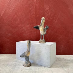 Pair French Concrete Pelicans