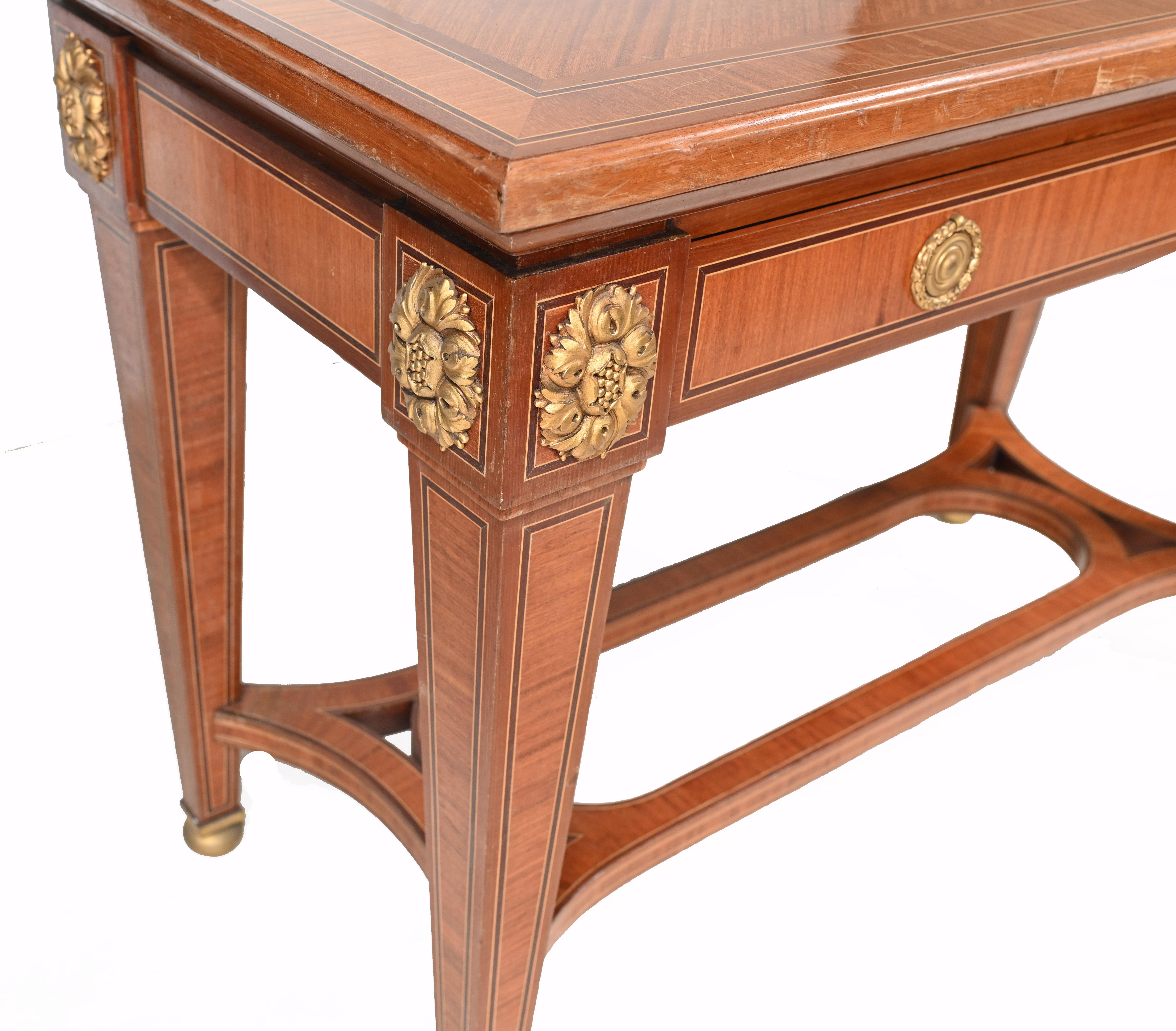 Wood Pair French Console Tables Empire, circa 1890 For Sale