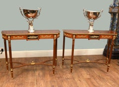 Pair French Console Tables Louis XVI Side Table