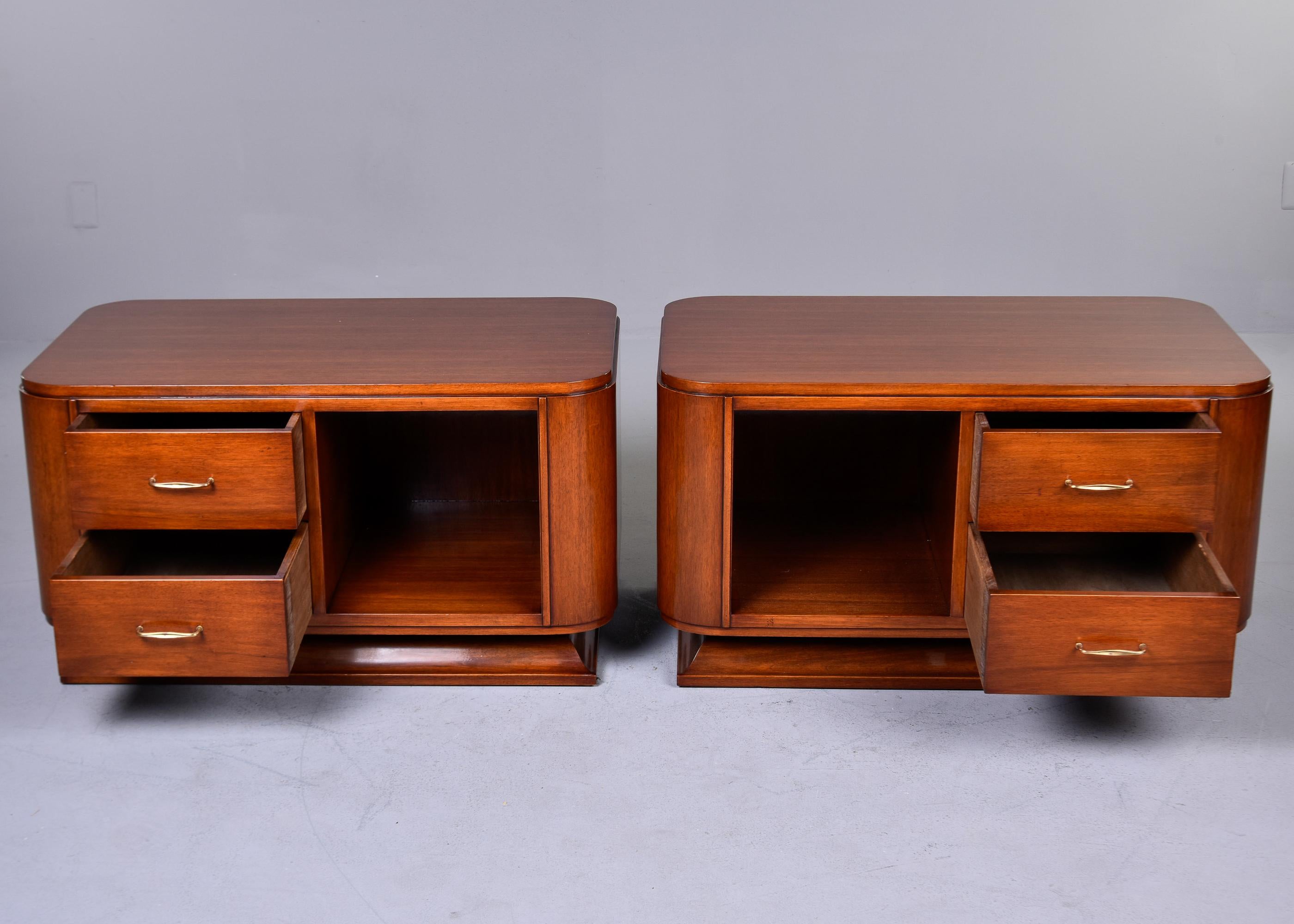 Pair French Deco Low Bedside Chests For Sale 3
