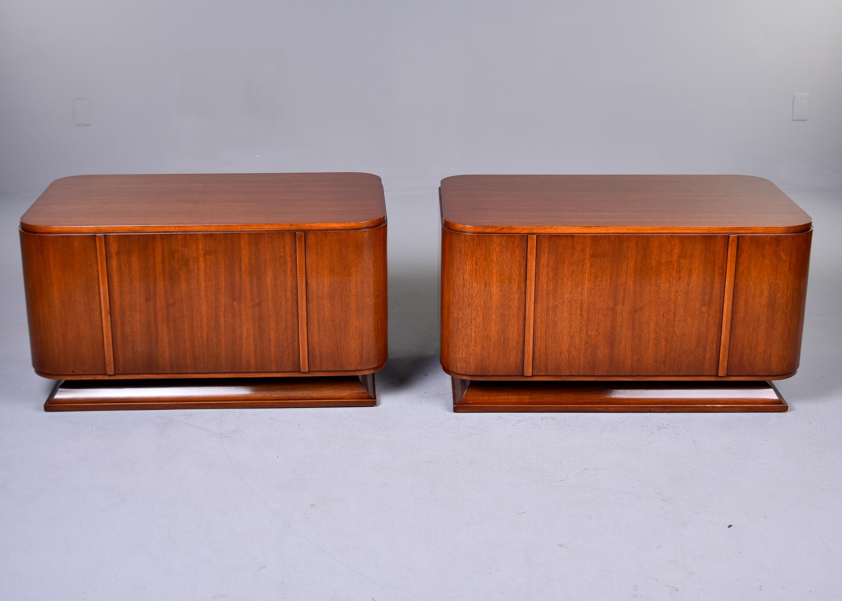 20th Century Pair French Deco Low Bedside Chests For Sale