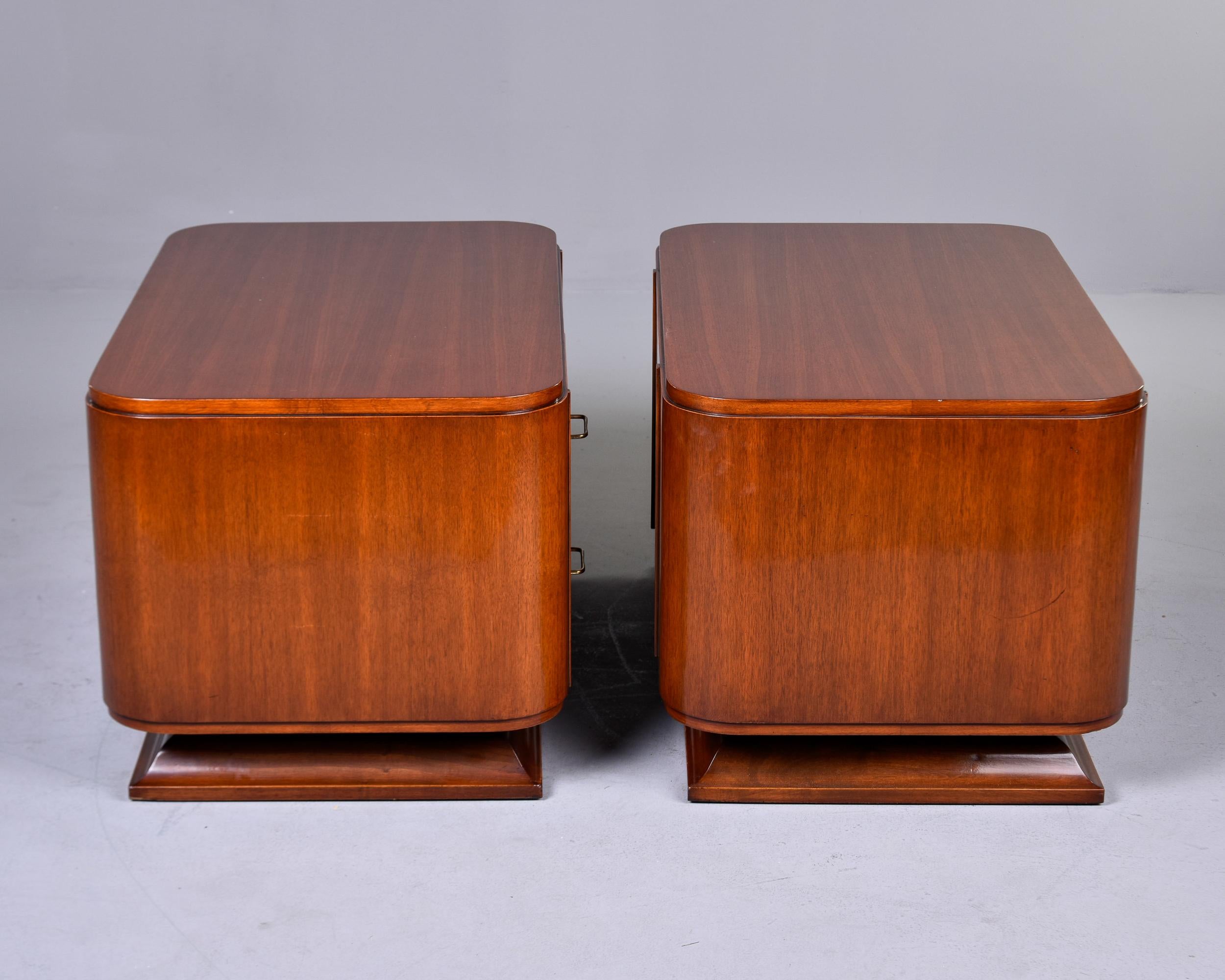Pair French Deco Low Bedside Chests For Sale 1