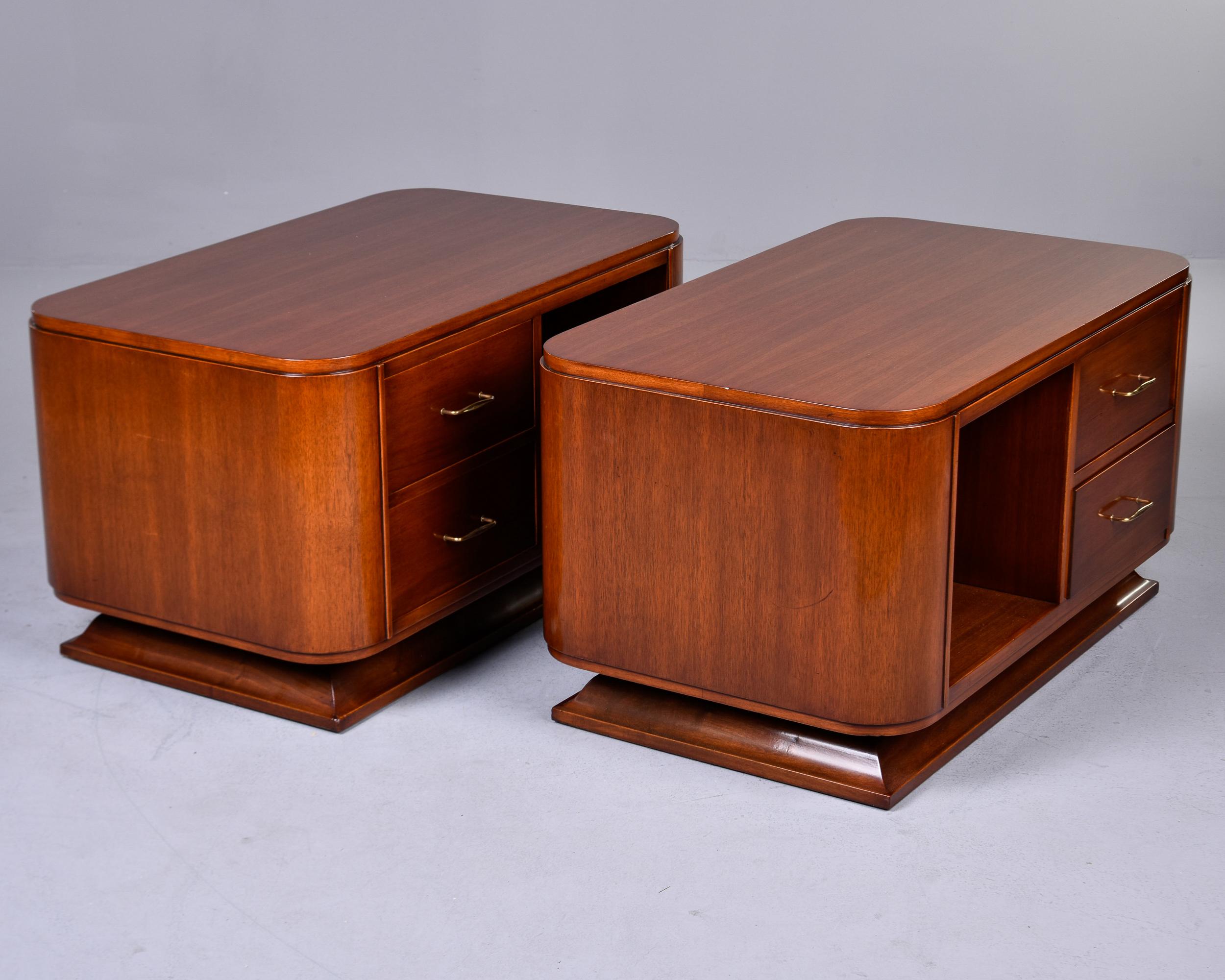 Pair French Deco Low Bedside Chests For Sale 2