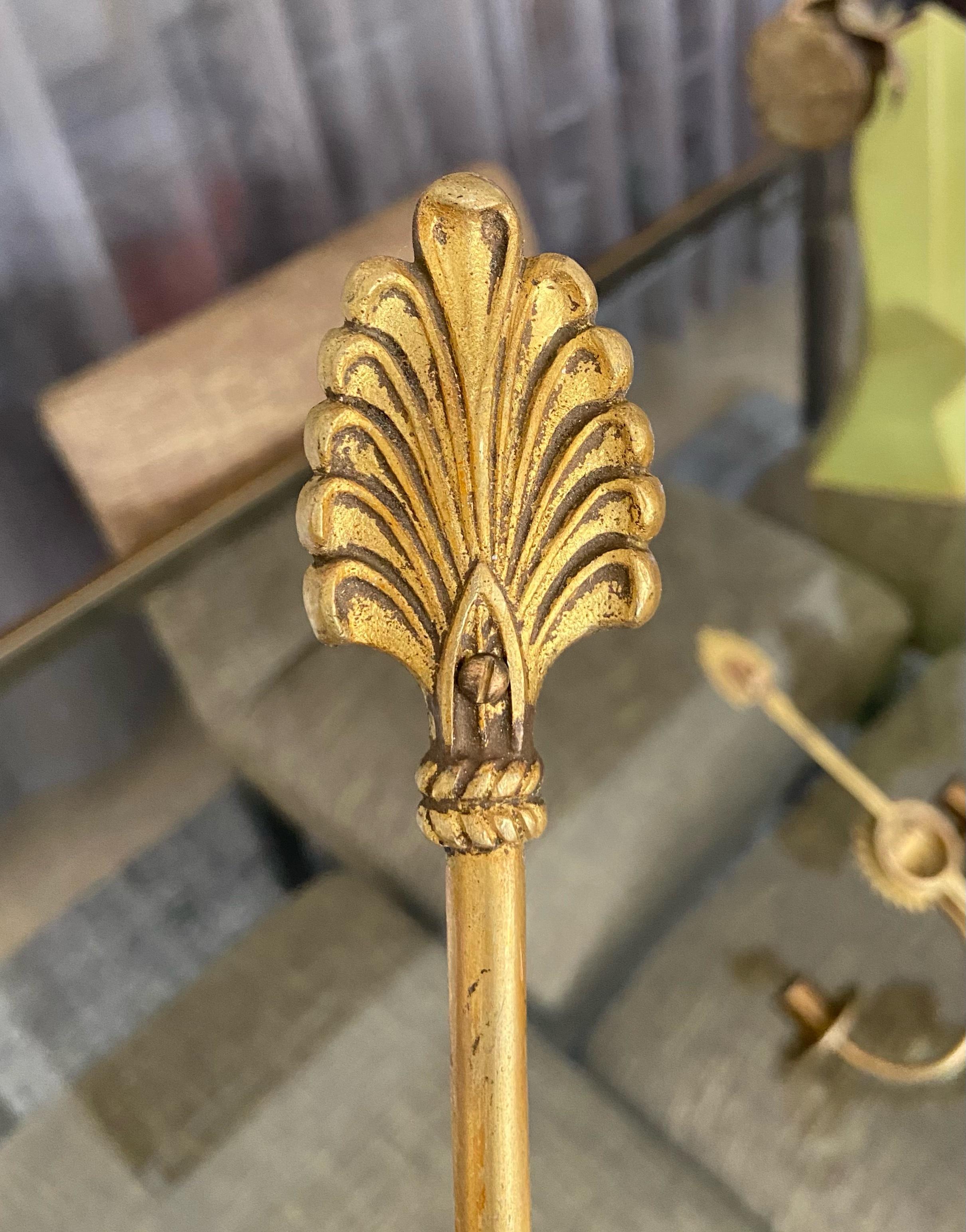 Pair of French Directoire Brass Arrow Wall 