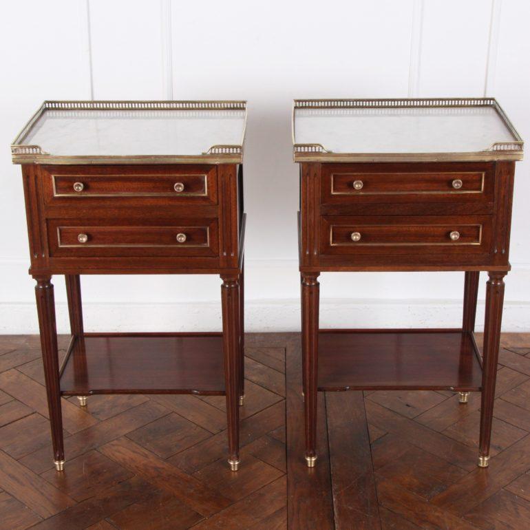 Pair of French Directoire Side Tables, Nightstands 1