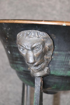 Paire de Jardinières Jardinières Vintage Style Directoire Masque de Lion Forme X