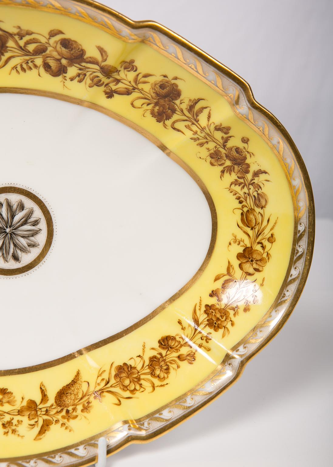 Pair of Neoclassical French Dishes, Made by Dihl et Guehard Late 18th Century In Excellent Condition In Katonah, NY