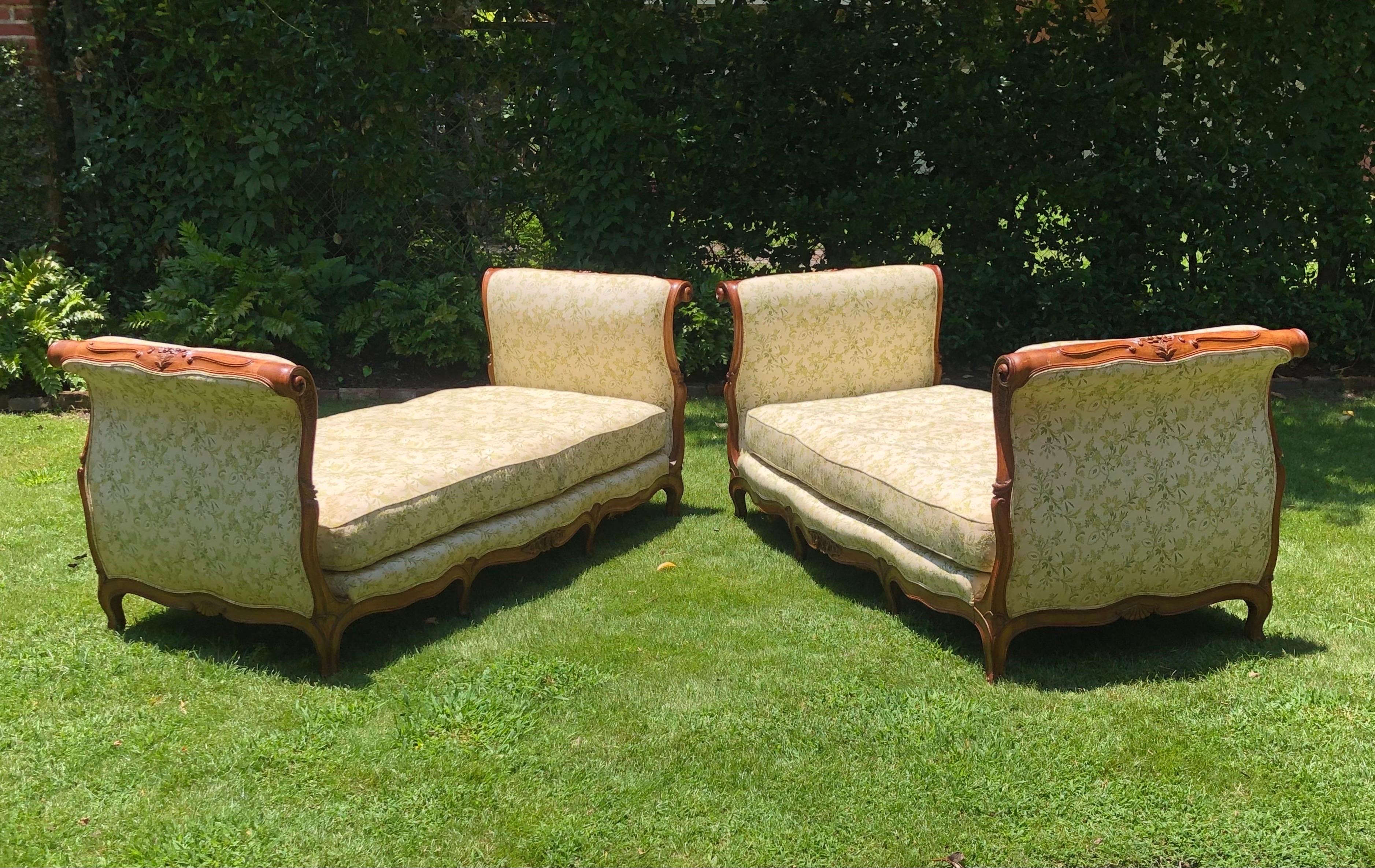  Pair French Eight Leg Louis XV Style  Day Beds ~ Sofas, 19th Century For Sale 3
