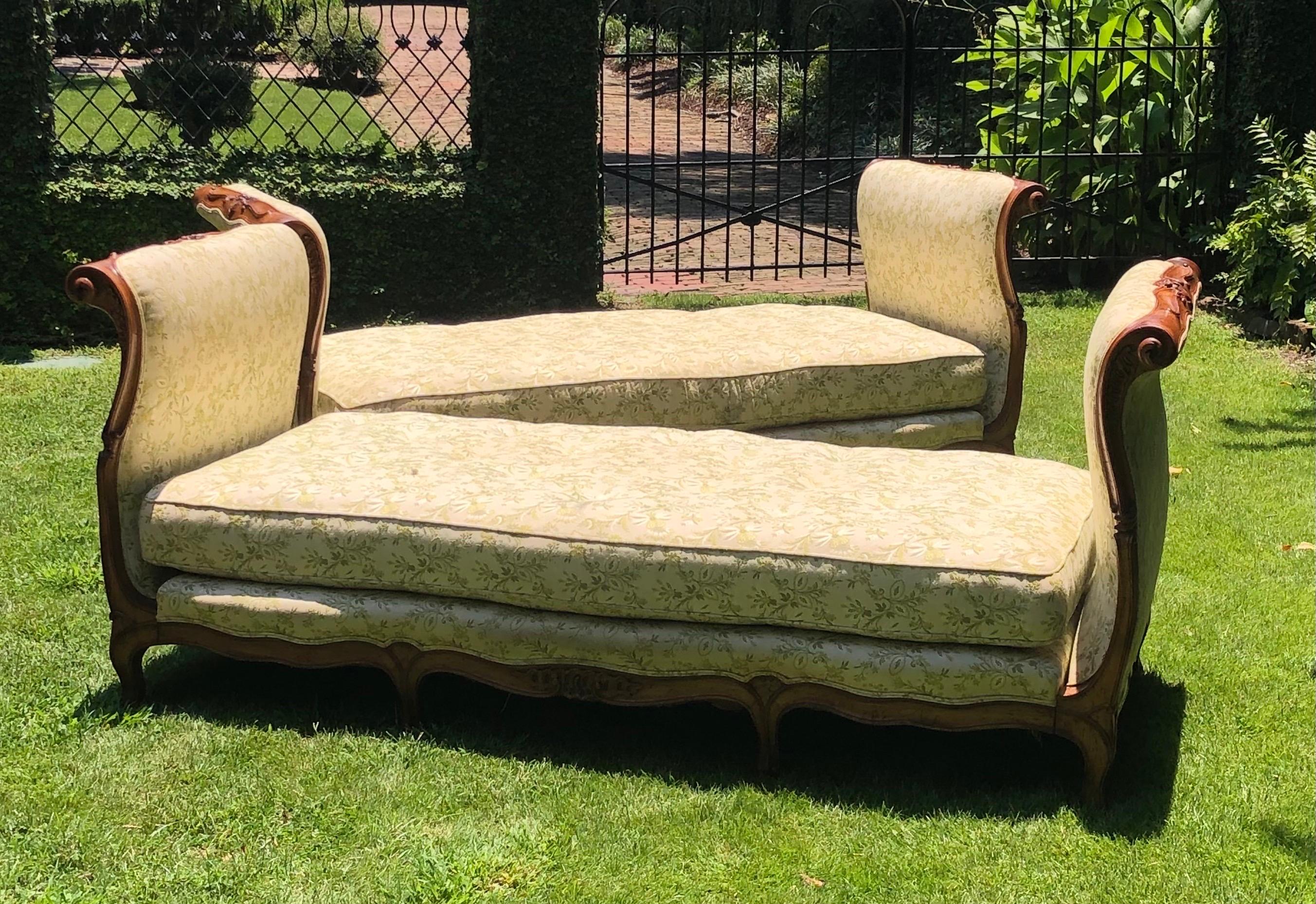  Pair French Eight Leg Louis XV Style  Day Beds ~ Sofas, 19th Century For Sale 5
