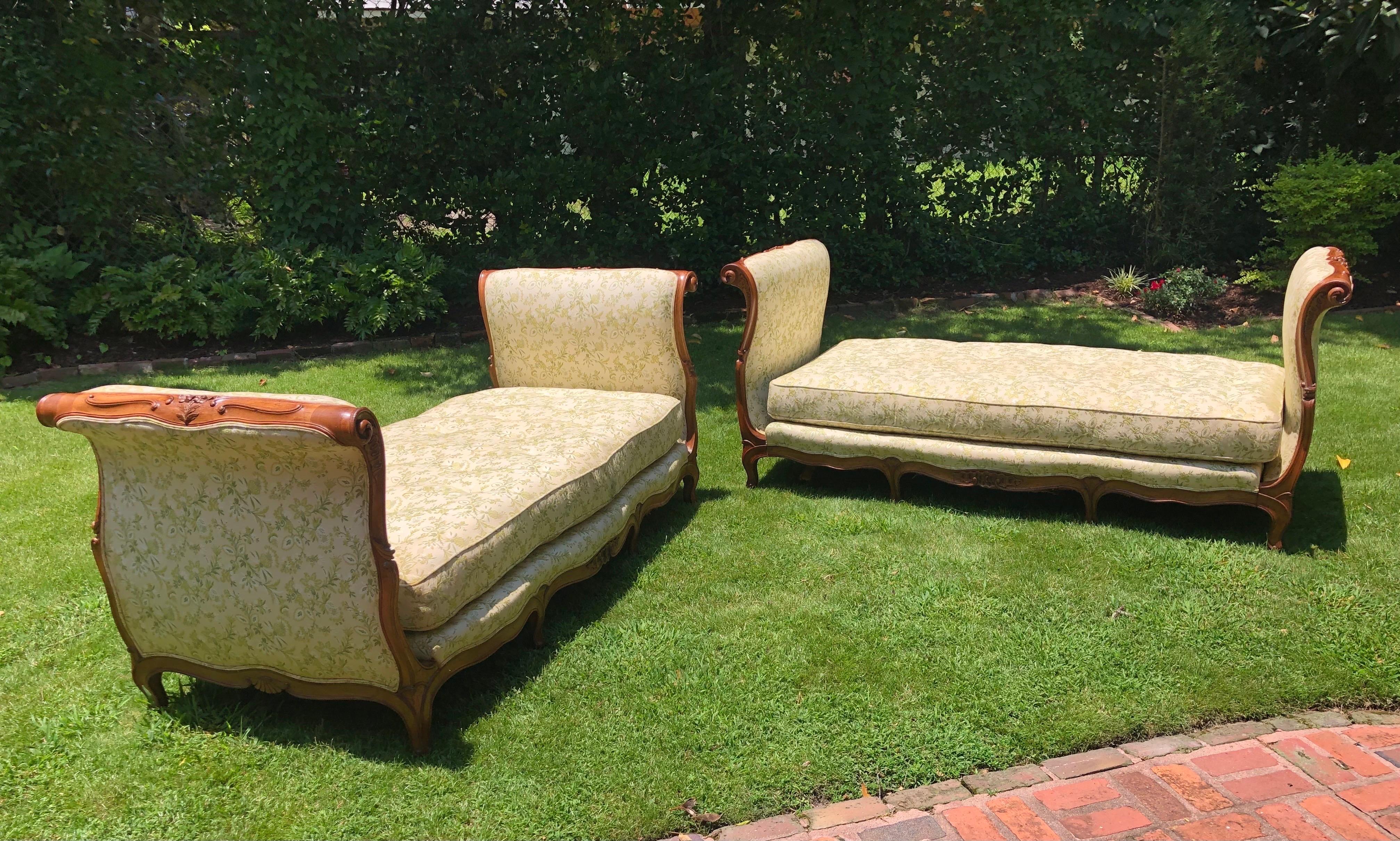  Pair French Eight Leg Louis XV Style  Day Beds ~ Sofas, 19th Century For Sale 1