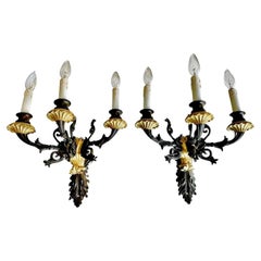 Apliques y candelabros de metal