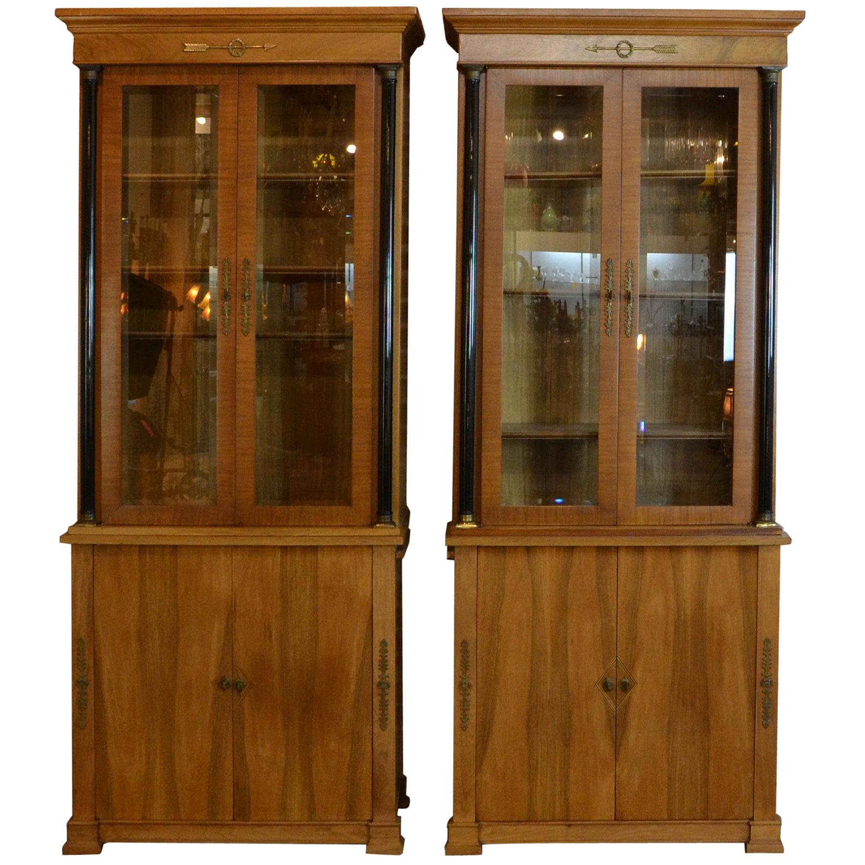 Pair of French Empire Bookcases