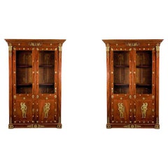 Pair French Empire Bookcases in Manner of Jacob Desmalter