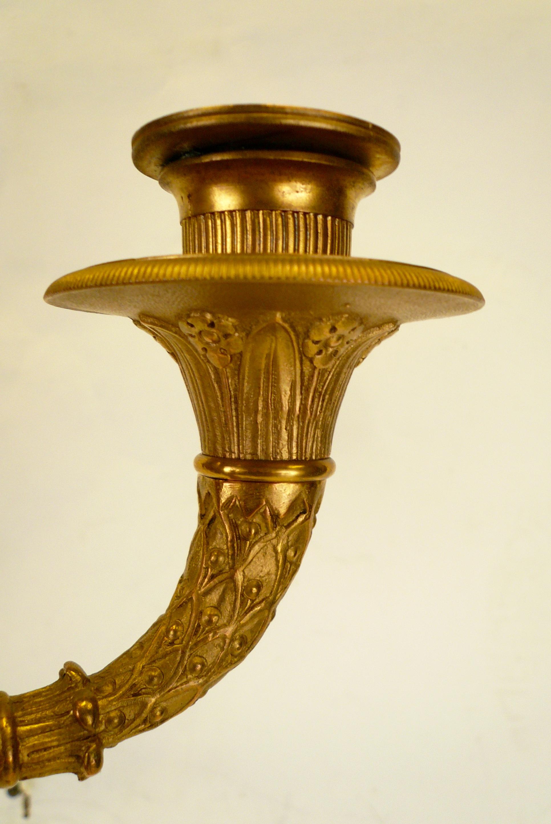 Pair of French Empire Figural Bronze Candelabra by Claude Francois Rabiat 2