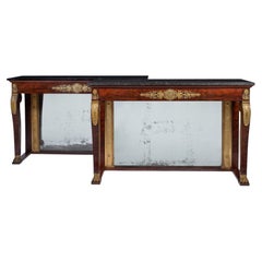 Pair French Empire Mahogany Gilt Consoles Jean-Jacques Werner Palais Eynard 1820
