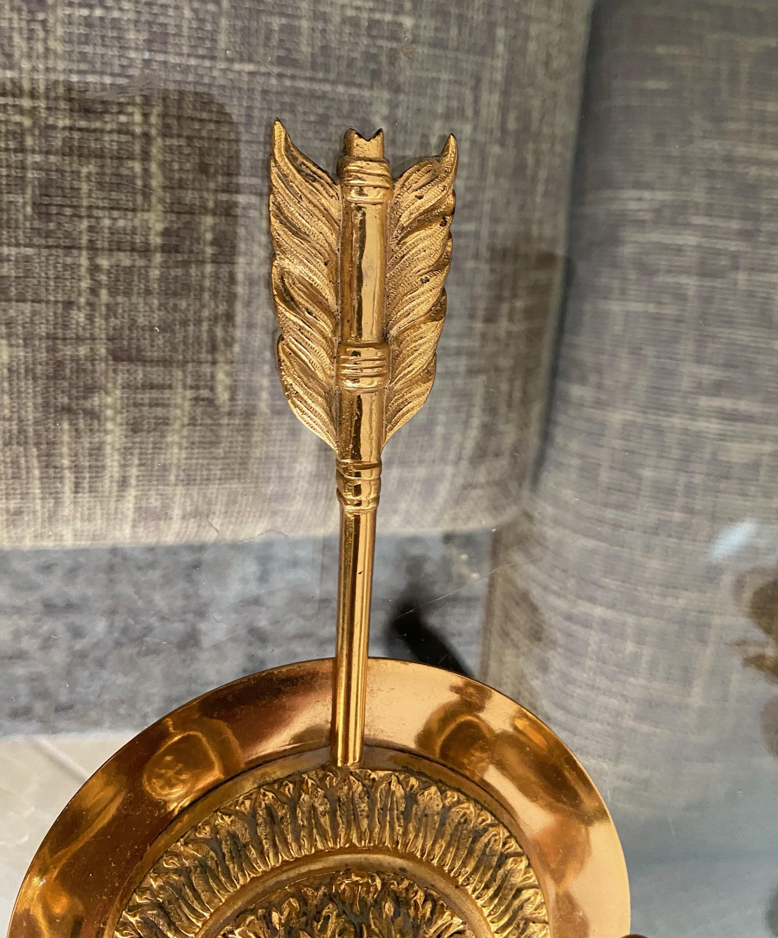 Pair of French Empire Style Arrow Swan Wall Sconces 5
