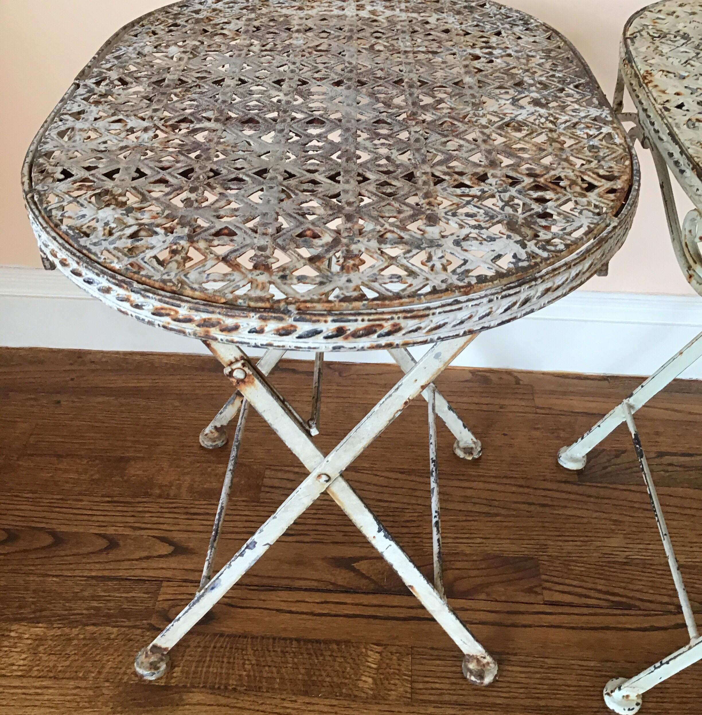 Pair of French Folding Garden Tables 7