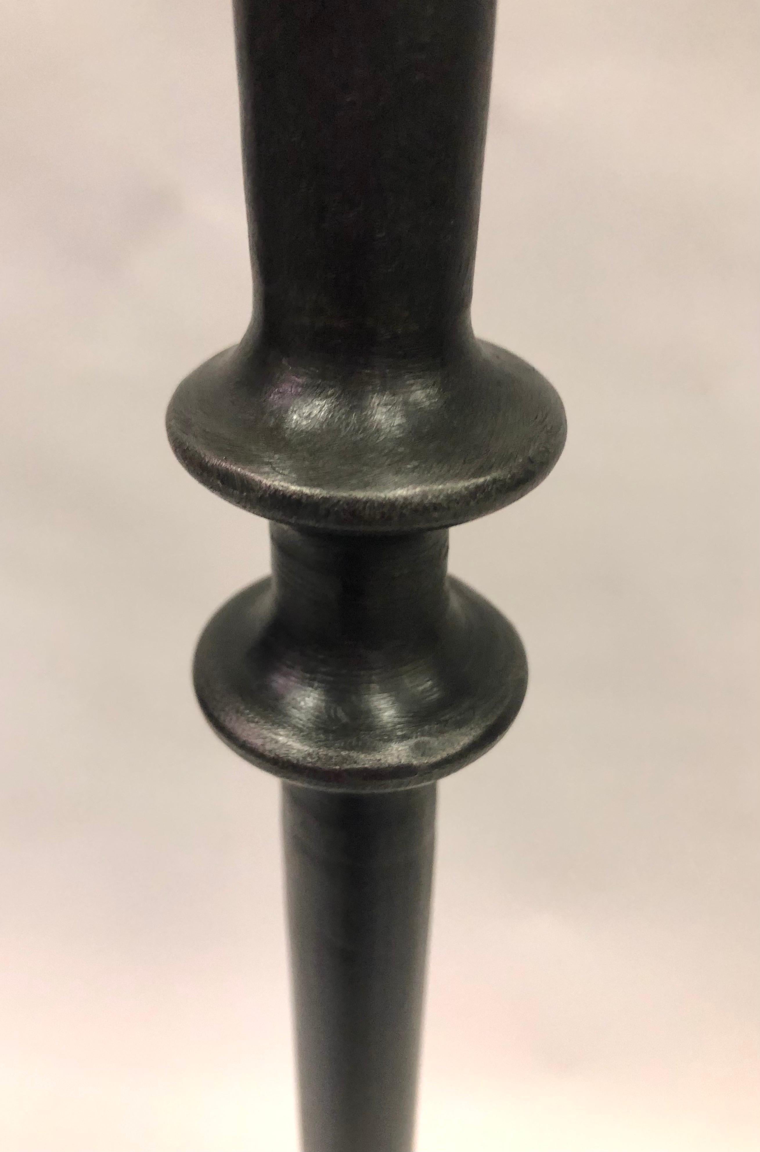 Pair French Forged Iron 'Star' Floor Lamps after Giacometti, Jean Michel Frank For Sale 5