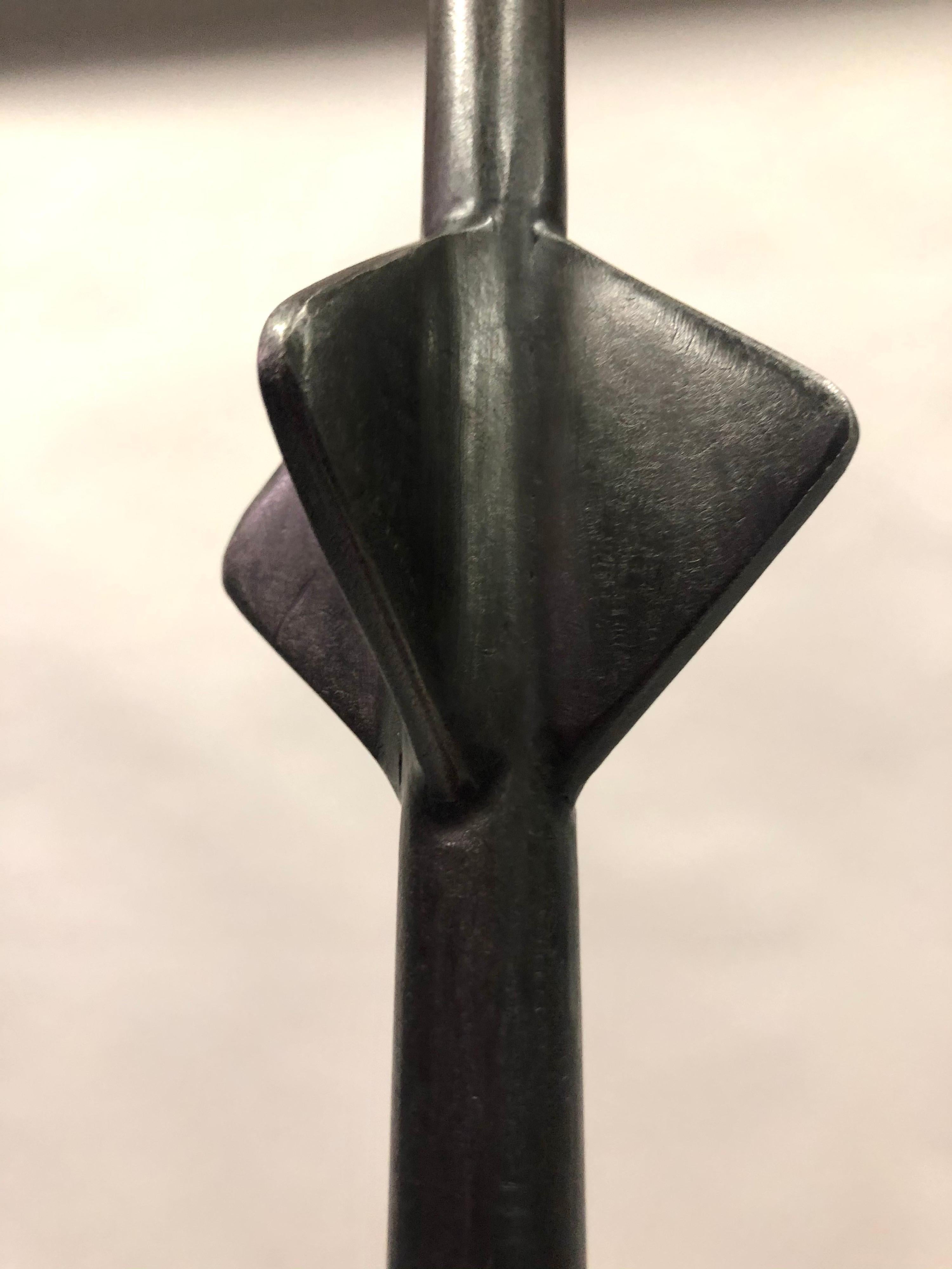 20th Century Pair French Forged Iron 'Star' Floor Lamps after Giacometti, Jean Michel Frank For Sale