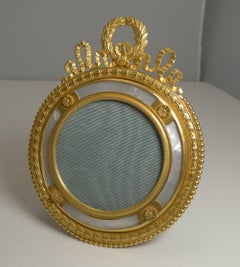 Pair French Gilt and Mother of Pearl Photograph / Picture Frames c.1900