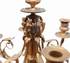 Pair French Gilt Candelabras Female Maiden Figural Candles