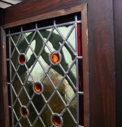 Pair French Gothic Marriage Cabinets Carved Oak Armoire Closet 1880