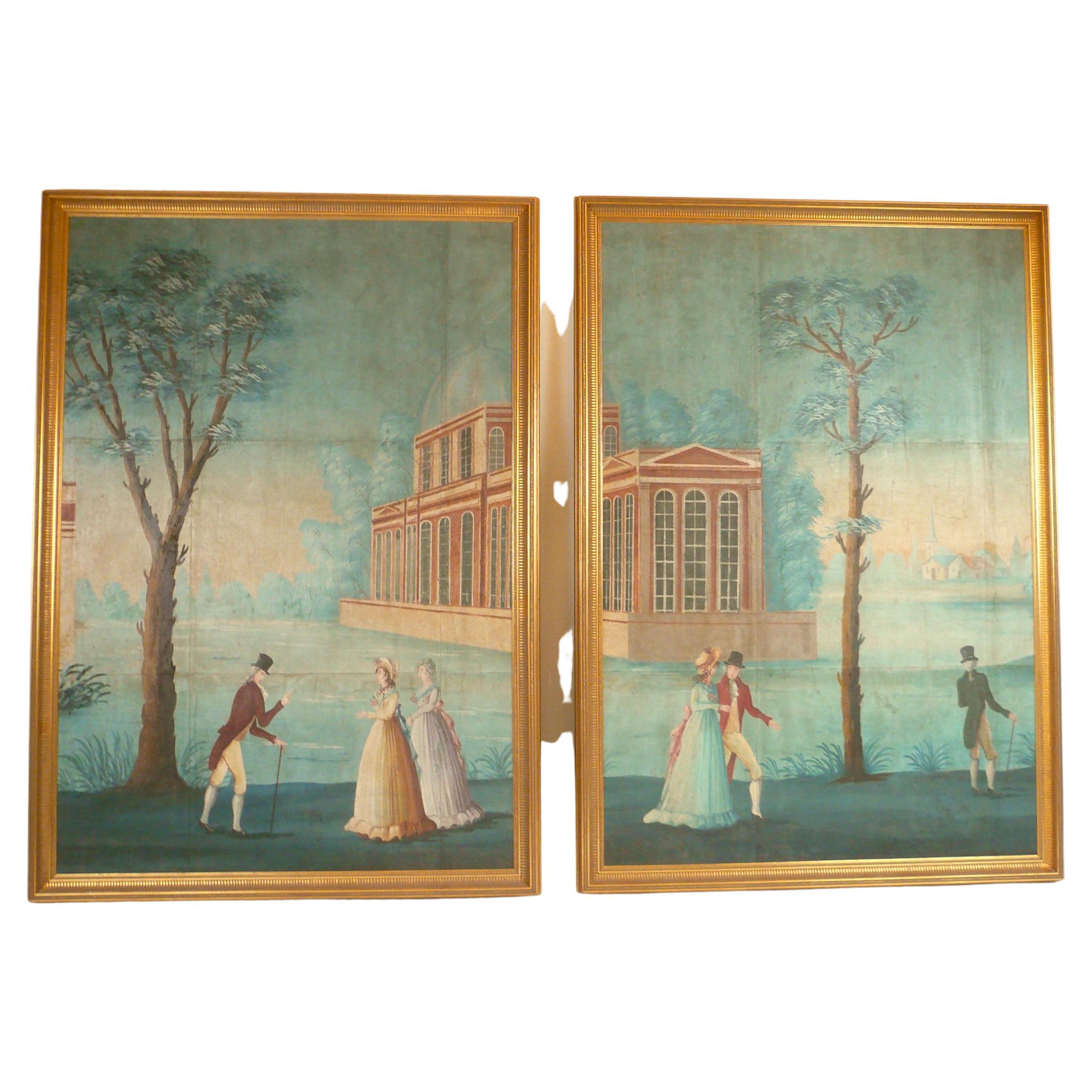 Zuber Wallpaper Panels Depicting New York Bay at 1stDibs
