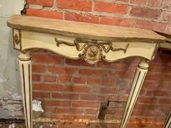 Pair French Hollywood Regency Small Painted Cameo Wall Mount Pier Console Tables