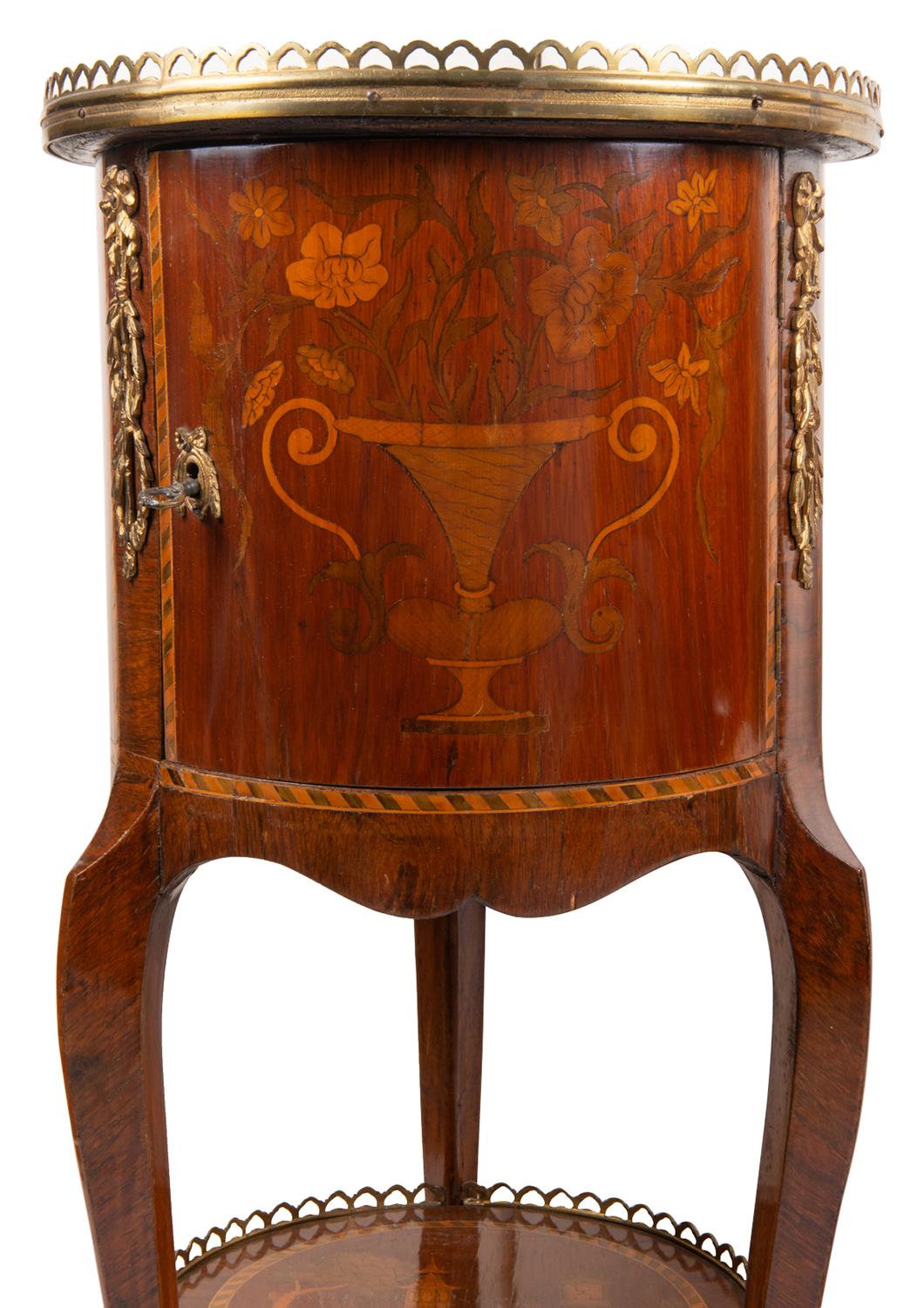 19th Century Pair of French Inlaid Side Cabinets, Louis XVI Style, circa 1900