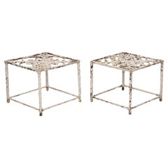 Pair French Iron Low Tables