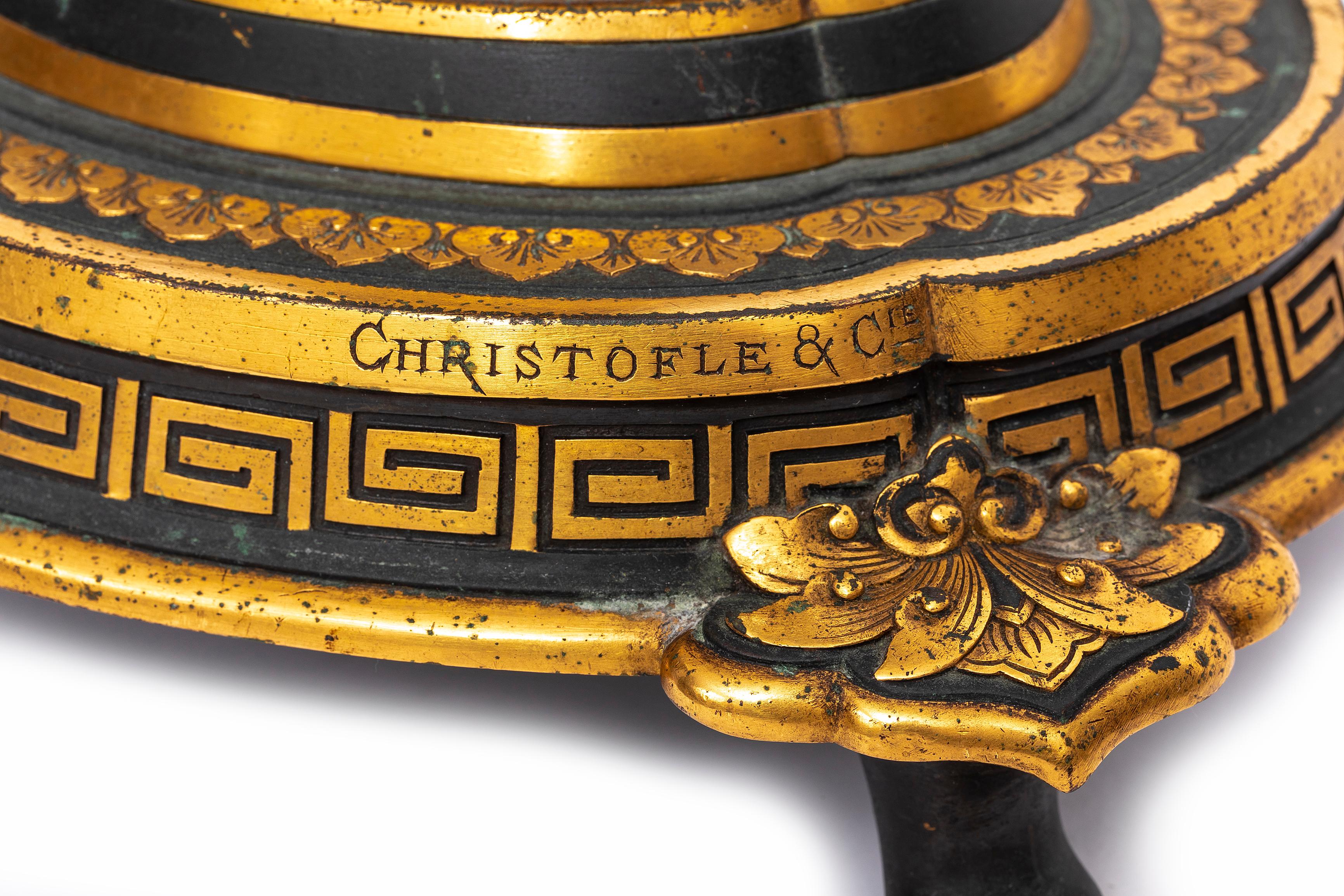 Coppia di vasi francesi Japonisme in bronzo patinato e cloisonné Christofle & Cie in vendita 5