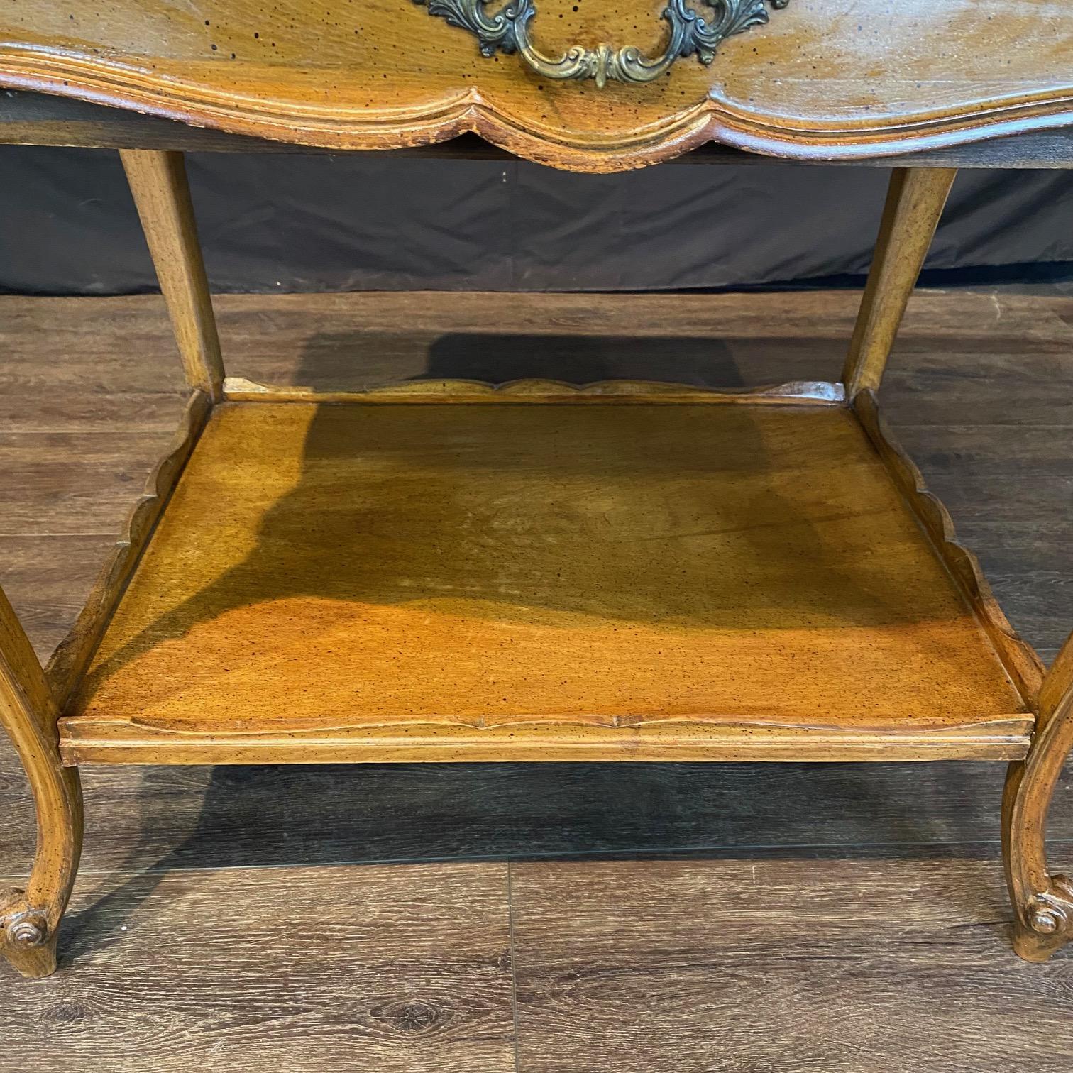 Pair French Louis XV Style End Tables with Exquisite Marble Tops For Sale 8
