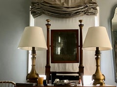 Pair French Louis XVI Bronze Lamps