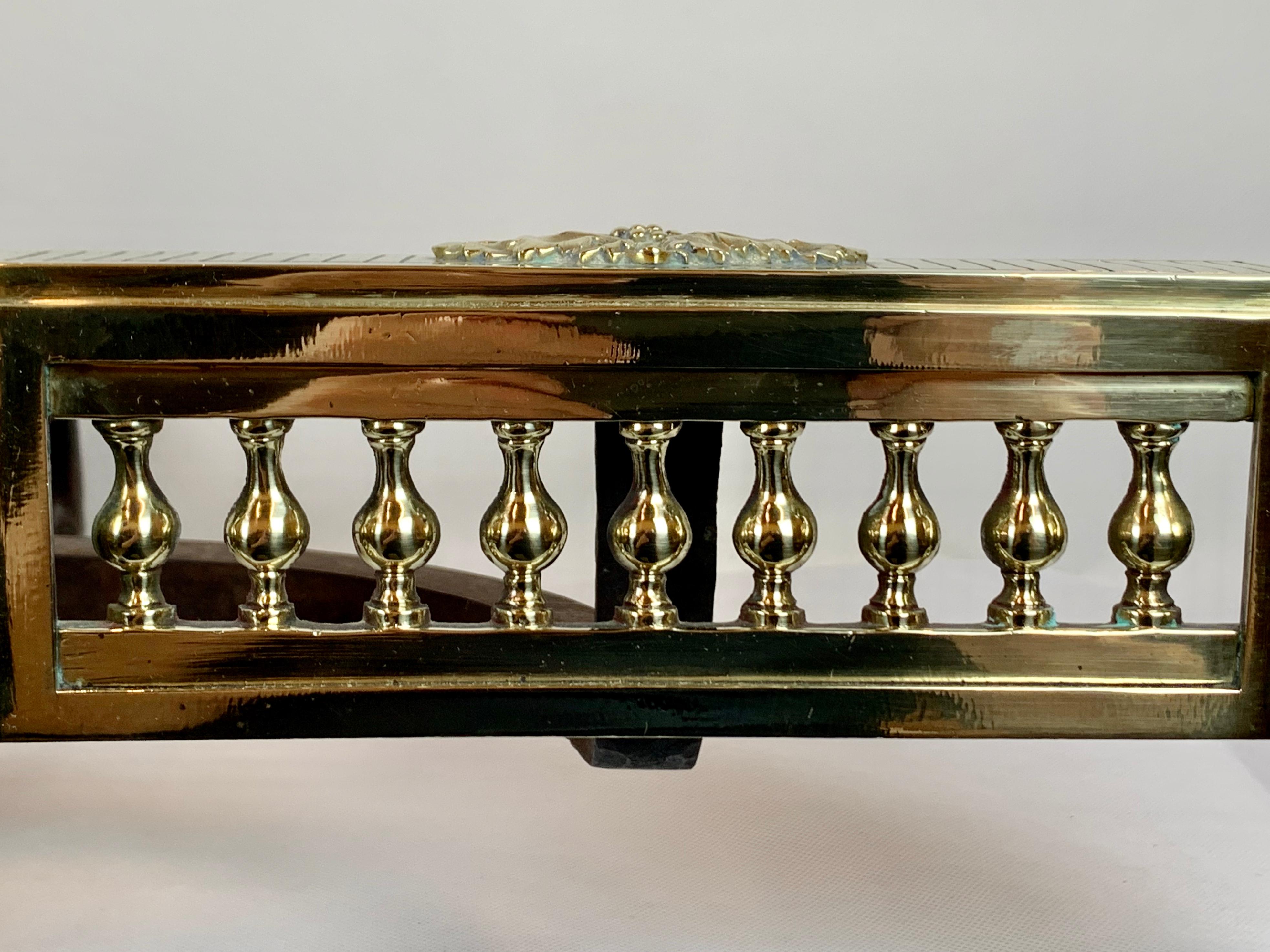 19th Century Golden Bronze Andirons, Louis XVI Style, France, 19th c. For Sale