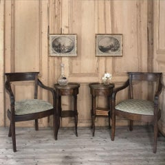 Pair of French Louis XVI Marquetry Nightstands or End Tables