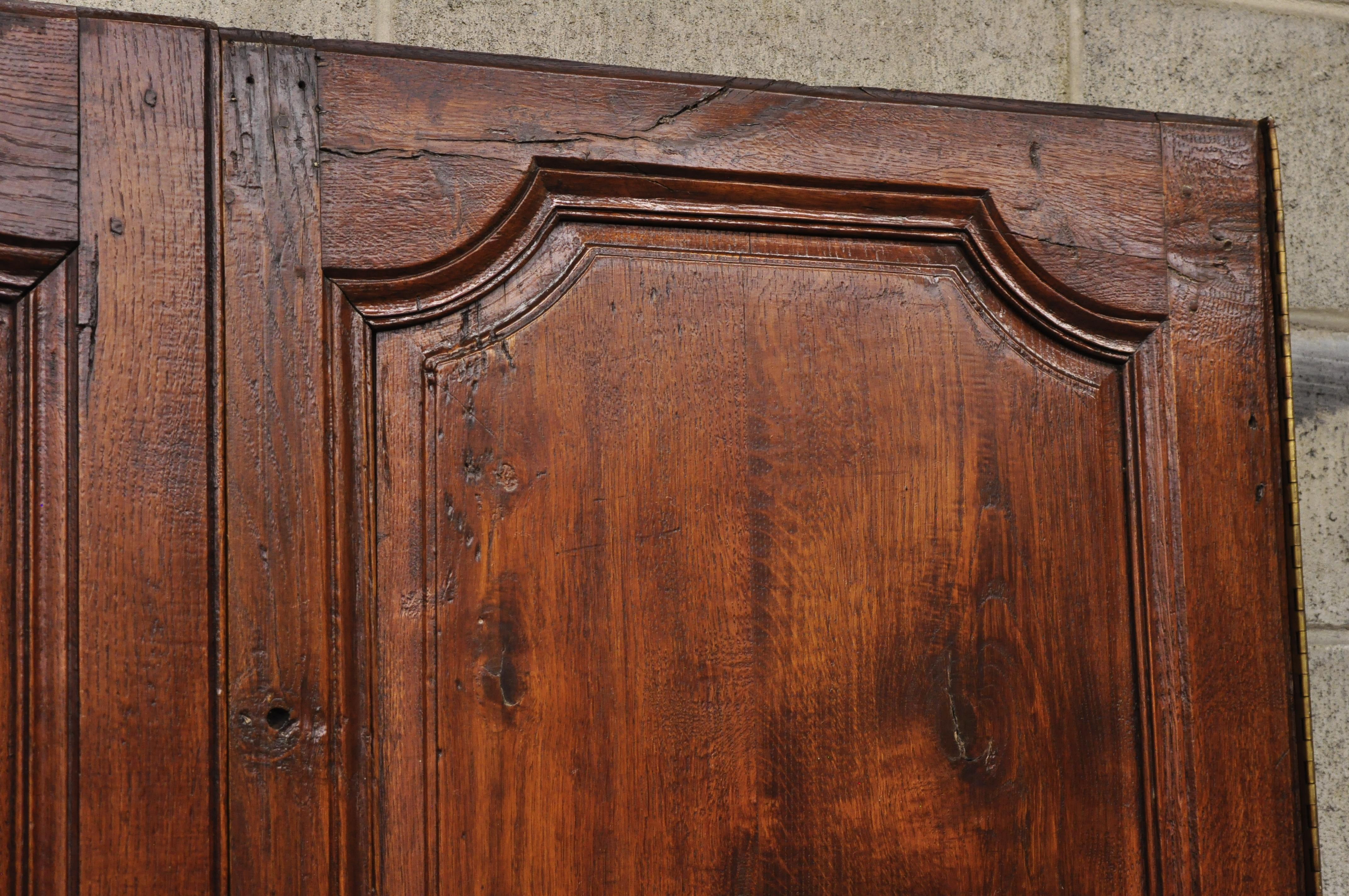 Pair of Louis XVI Oak Interior Double Doors with Bronze Rococo Door Knob ‘B’ 4