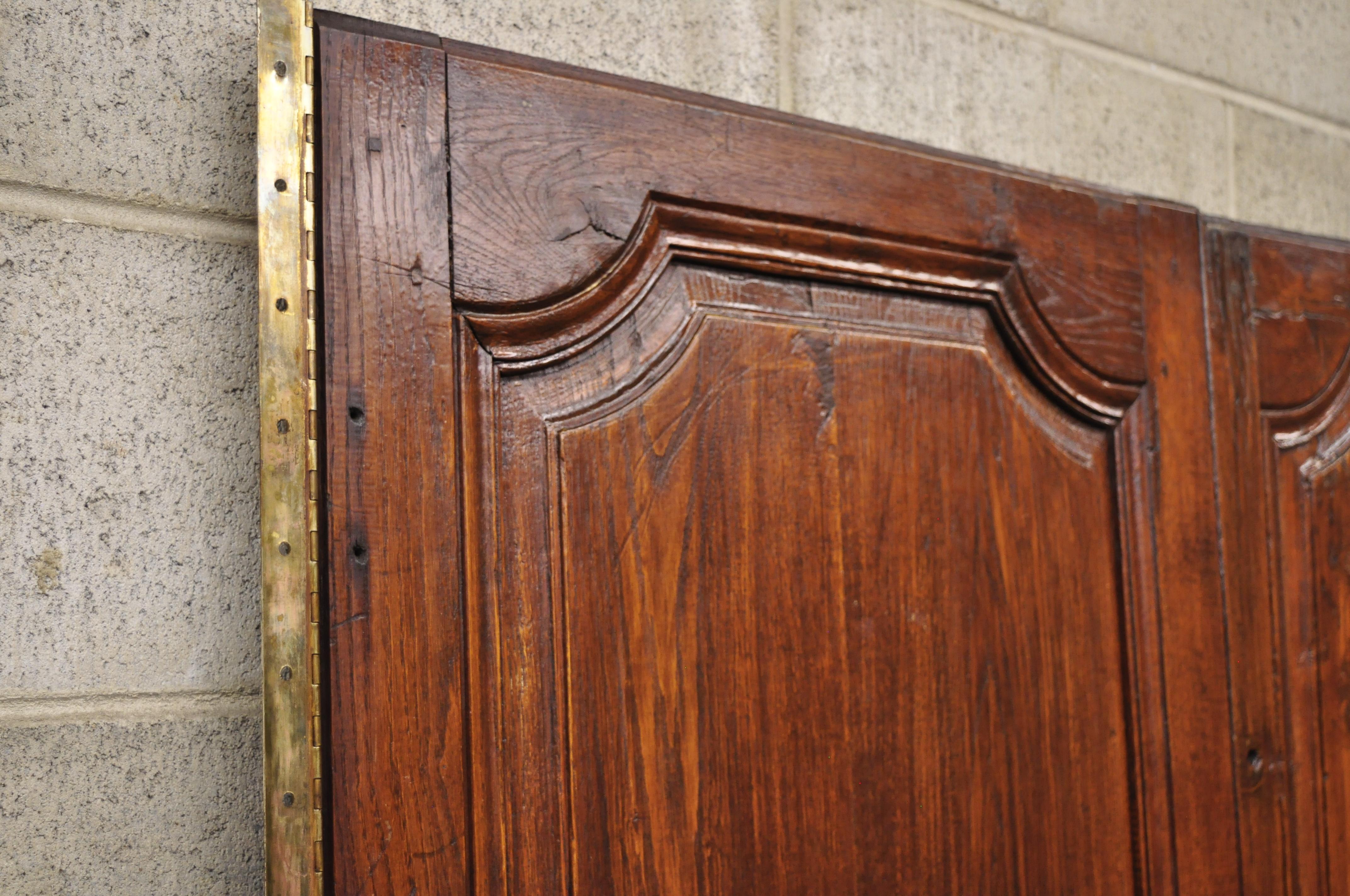 Pair of Louis XVI Oak Interior Double Doors with Bronze Rococo Door Knob ‘B’ 6