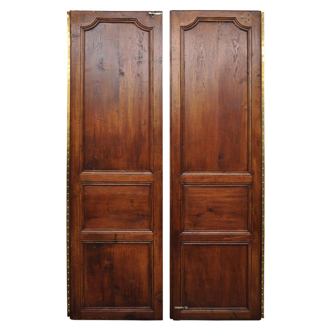 Pair of Louis XVI Oak Interior Double Doors with Bronze Rococo Door ...