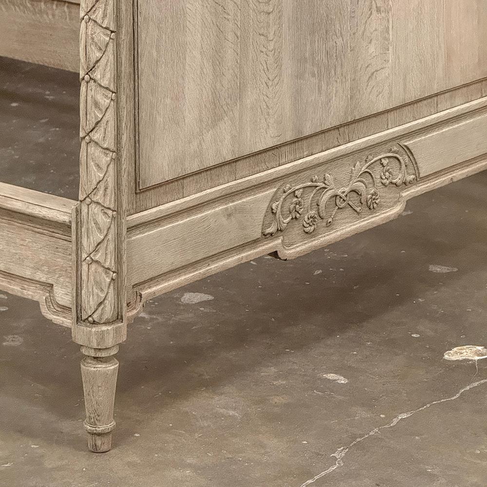 Pair French Louis XVI Twin Beds in Stripped Oak For Sale 8