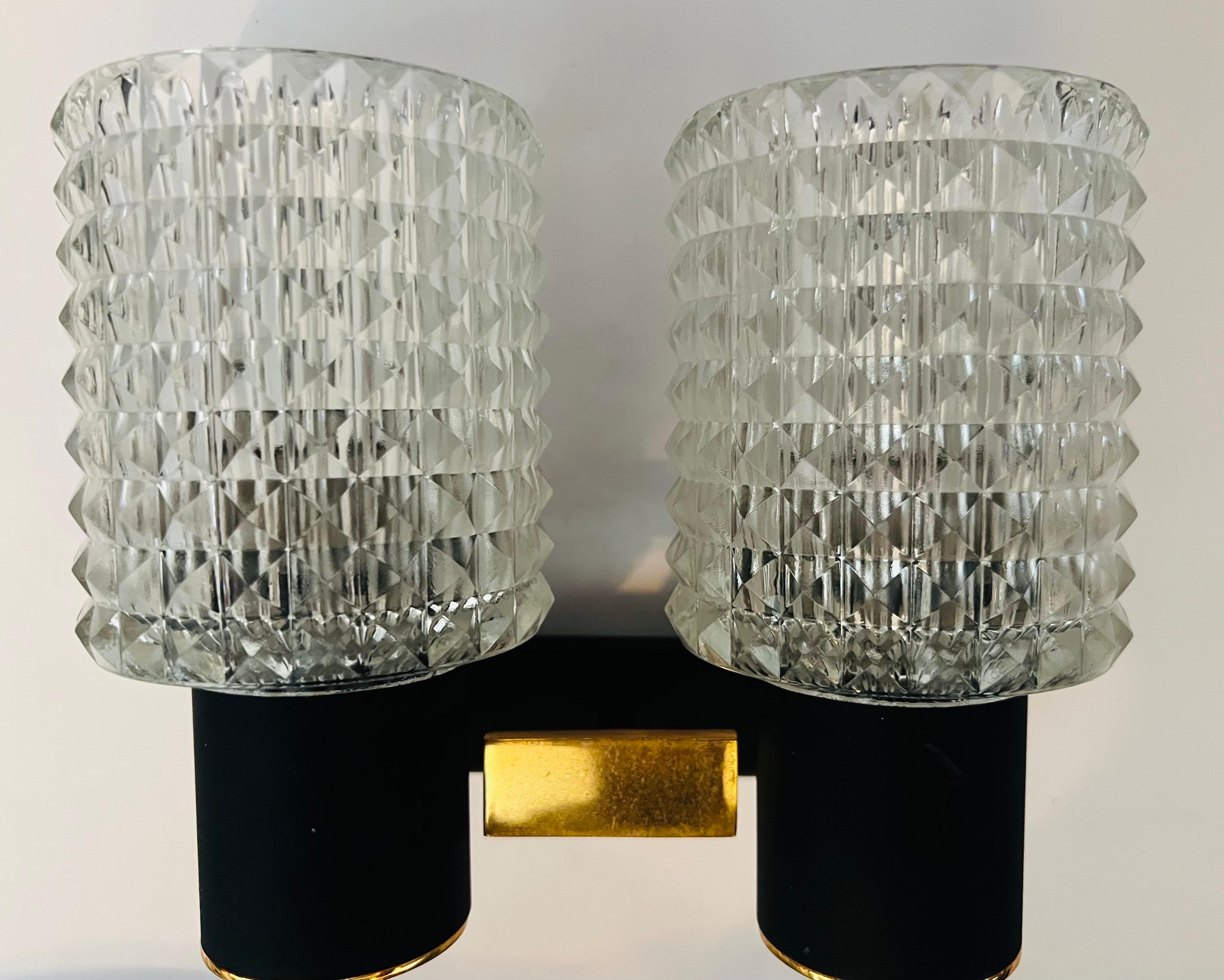 Pair French Lunel 1960s Mid-Century Wall Lights For Sale 6