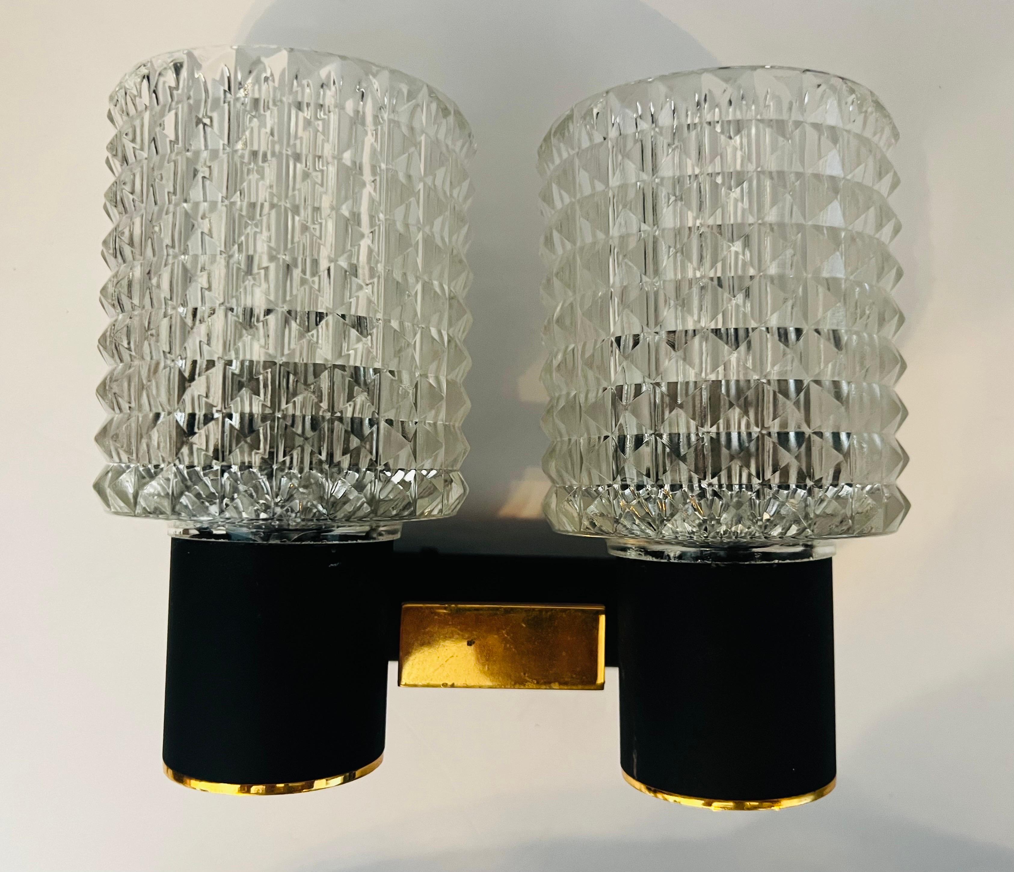 Pair French Lunel 1960s Mid-Century Wall Lights For Sale 7