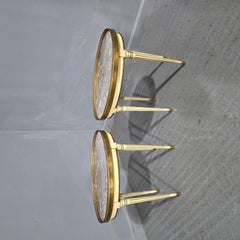 Pair French Marble Side Lamp Tables
