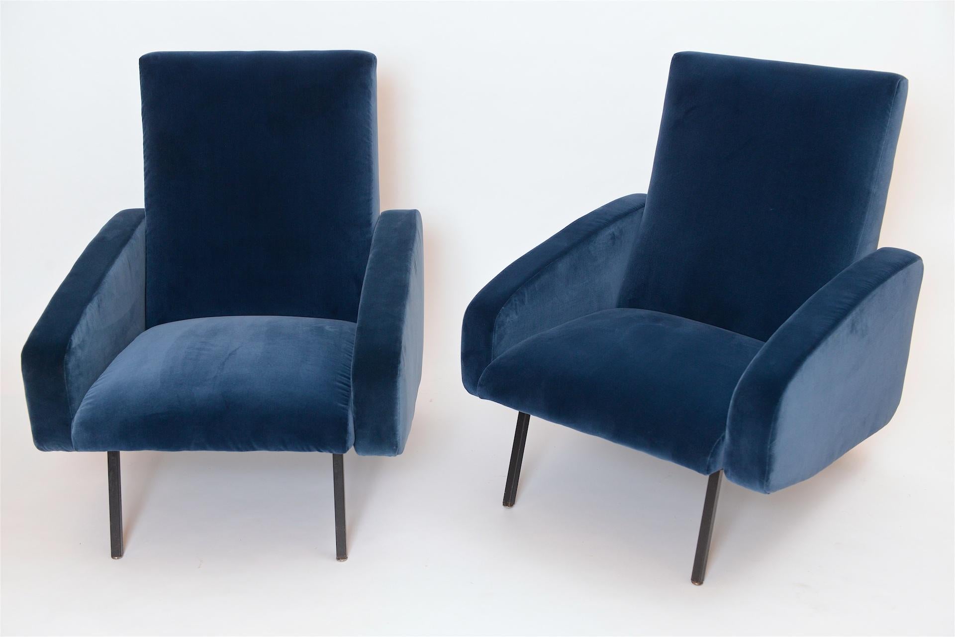 Mid-Century Modern Pair of French Midcentury Armchairs, circa 1950