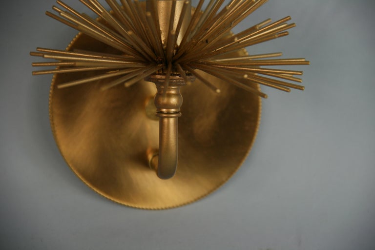Mid-20th Century Pair of French Mid Century Brutalist Sconces For Sale