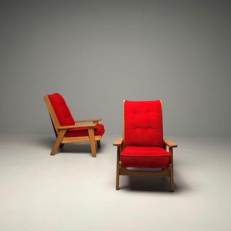 Paire de fauteuils de salon/fauteuils français Pierre Guariche de style mi-siècle moderne, exportés de France en vente 5