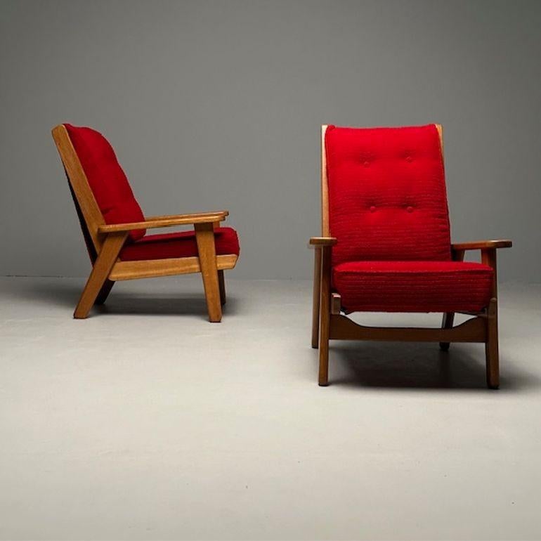 Paire de fauteuils de salon/fauteuils français Pierre Guariche de style mi-siècle moderne, exportés de France en vente 6