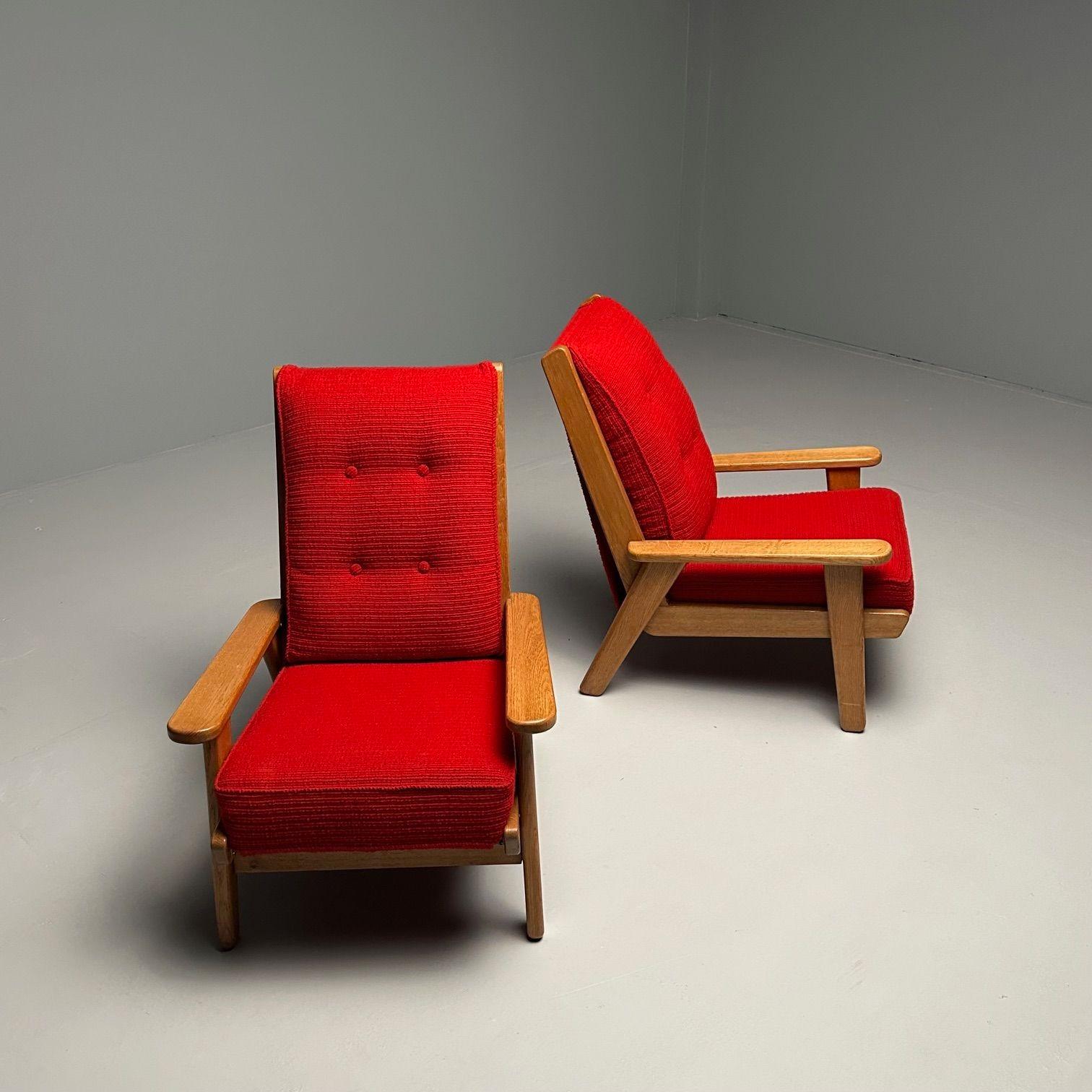 Paire de fauteuils de salon/fauteuils français Pierre Guariche de style mi-siècle moderne, exportés de France en vente 9